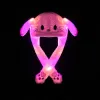 LED Plush Rabbit Ears Cap Cartoon Cat Airbag Hats broderi Bunny Ear Moving Light Hat For Children Barn Adult Xmas Party Cap M56