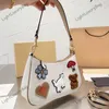 2023 New Underarm Bag Shoulder Bags Handbags Crossbody Bag Decoration Genuine Leather Bags Cartoon Three-dimensional Embroidery 230518