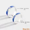 Wedding Rings Korean Fashion Blue Enamel Paired Sun Moon Couples Set For Lovers Women Men Trendy Adjustable Matching Ring Engagement