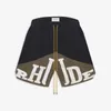 Heren Shorts Rhude Summer American Designer Shorts Men Women T -shirt gecombineerd met modemerk High Street Loose Quick Drying Casual Sports Grootte T -shirt shorts Collection