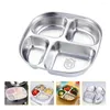 Bowls Lunch Compartment Tray Ceramic Dinner Plates Sushi Plate Diet Control Candy Divided Trays Adults