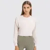 Активные рубашки Lu Logo Women Lose Fit Fit Rineve Yoga Tops Короткие фитнеса бег T-Gym Blouses Спортивная тренировка