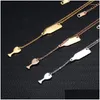Pendant Necklaces Fashion Womens Wine Necklace Stainless Steel Beer Unique Design Choker Jewelry Drop Delivery Pendants Dh3Yz