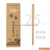 Chopsticks 10 Pairs Wood 25Cm Reusable Chinese Japanese Ecofriendly Sushi Rice Chopstick Drop Delivery Home Garden Kitchen Dining Ba Dhvn2