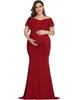 Moderskapsklänningar POGRAFI PROPPS PLUS STORLEK KLÄNNING ELEGANT FANTA BOMULL Graviditet PO Shoot Women Long 230519