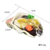 Keychains Simulation Food Barbecue Key Chain Oyster Scallop Keychain Aquatic Seafood Decoration Ornament Toys Små presentsmycken