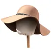 Wide Brim Hats Brown Wool Felt Soft Crushable Large Floppy Fedora Hat For Women