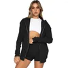 Survêtements pour femmes printemps automne 2 pièces ensemble femme survêtement fermeture éclair manteau à capuche et pantalon Style européen ensembles femmes tenues