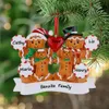Vtop Wholesale Resina Gingerbread Família De 4 Enfeites De Natal Com Maçã Vermelha Como Presentes Personalizados Para O Feriado
