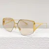 Sunglasses Gold Metal Frame Semi-Rimless Weird Women And Men Fashion Sun Glass For Unisex Outdoor UV Protection8IUP