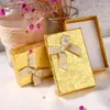 Boxes 24pcs Square Rectangle Cardboard Jewelry Set Boxes with Sponge for Necklace Rings Earrings Box Beading Supplies Packaoging Gift