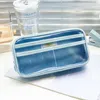 Cosmetic Bags Cases Transparent Pencil Case Pen Bag Simple Design Multi Layer Storage Pouch for Stationery Cosmetic Organizer