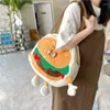 Avondtassen cartoon schouder voor vrouwen hamburger patroon crossbody tas tas tas mode messenger handtas bouch