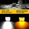 Carro carro 1 par 48w barra de luz spotlight led trabalho barra luz carro para trator suv caminhão condução nevoeiro lâmpada 3030 led 16md luzes led para veículos