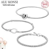 Pulseiras 2022 novo dia das mães ajuste original pan pulseira para mulheres real 100% 925 prata esterlina cobra corrente pulseira encantos diy jóias