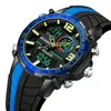 Montres-bracelets 2023 haute qualité hommes montre double affichage montre-bracelet mode analogique numérique Sport étanche horloge Relogio