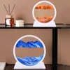 Elementi di novità Vetro rotondo 3D Deep Sea Sandscape Moving Sand Art Picture In Motion Display Cornice di sabbia che scorre Sabbia Paintin Dasktop Art Picture G230520