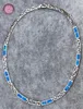 Moment JZN0010 Toppkvalitet Precious Blue Opal Gem Halsband Nytt trendigt halsband för kvinnor Fin smyckekedjan halsband unisex