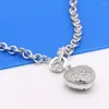 Chains S925 Sterling Silver Heart Lock Bracelet Inset Diamond Female Light Luxury High Sense Jewelry Tsend Girlfriend Lover Gift