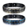 Bransoletka Bangle Gentleman Blue and Black Dual Stafl Stali Stal Link dla mężczyzn biżuteria