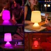Lampy stołowe thrisdar grzyb LED Nocny światło RGB Zmienny Restuarant Bar Lampa nocna sypialnia