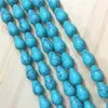 Kristal moda 10x14mm damla gözyaşı şekli doğal mücevher turkuazlar taş gevşek boncuklar mücevher yapım boncuklar strand 52pcs dropshipping