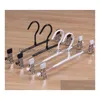 Andere huishoudens metalen kleding hangers witte zwarte clip stand hanger rok kid adt kleding antiskidding drop levering home g dhxpm