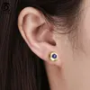 Stud ORSA JEWELS 925 Sterling Silver 100% Natural Lapis Lazuli Stud Earrings for Women and Girls Fine Jewelry Gift GME30