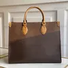 10A Diseñadores de calidad de espejo Bolsos de mano MM Onthego Bolsos de compras Bolso de mano con asa de lona inversa para mujer Bolso de lujo Crossbody GM Bolso con correa para el hombro en relieve negro