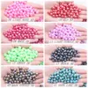 Beads 6 8 10mm 500g Resin Round Imitation Beads AB Colors With Hole Loose Craft Pearls For Sew On Clothes Bags Shoes Backpack Supplies