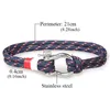 Chain Buckles Survival Bracelet Punk Horseshoe Charm Navy Style Braided Rope Paracord Bracelets For Men Women Jewelry Gifts Drop Deli Dhce3