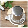 Les infuseurs à thé arrivent en acier inoxydable Mesh Teas Infuser Passoire réutilisable Filtre à feuilles mobiles Dhs Drop Delivery Home Garden Kitchen Dini Dhno1