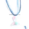Hänghalsband Ny modeharts sjöjungfru svans choker halsband för kvinnor colorf garn med vaxrep trendiga smycken gåva droppe deliv dhvap