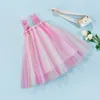 Robes pour filles 0-5Y bébé filles robe d'été enfants sans manches Sequin étoile Tulle Tutu robe fête princesse filles vêtements 230520