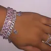 Armband Nya anländer 5a kubik zirkoniume 10mm miami kubansk länkkedja armband isad ut bling lyx kvinnor tjej tårtrop cz charm smycken