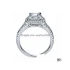 Solitaire ring dames trouwringen mode sier sieraden gesimuleerde diamanten verloving edelsteen drop levering dhbh1