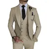 Costumes pour hommes Costume trois pièces sophistiqué pour hommes - Parfait pour les mariages et les occasions spéciales Trajes Elegante Para Hombres De Hombre