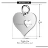 Charms Hollow Double Heart Stainless Steel Small Charm For Bracelet Necklace Rose Gold Sier Plating Diy Jewelry Accessories Drop Del Dh5Cl