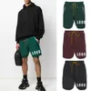 2023 Rhude Designer Men Shorts Summer Fashion Beach Pants High Quality Long Drawstring Cropped Custom Mens Workout Sports Mesh Fitness Gym Sublimation Tryckt 5 Inc