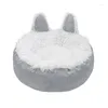 Chat Lits Amovible Mignon Oreilles Chien Chenil Hiver Chaud Doux En Peluche Teddy Lit Dormir Maison Tapis