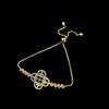 Bracelets bijoux à la mode, mosaïque en cuivre, boîte pleine pierre, chaîne peut ajuster la taille, kit chinois creux exquis, bracelet double couleur