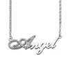 Naszyjniki amxiu 100% 925 srebrne srebrne nazwa niestandardowa naszyjnik cyrkons biżuteria spersonalizowany naszyjnik choker dla kobiet prezent ślubny bijoux