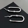Boucles d'oreilles créoles métal long anneau 2023 bijoux de luxe à la mode pour les femmes cadeaux d'anniversaire de fête en trois couleurs.