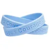 Bracelets OBH 50PCS Hope Courage Faith Silicone Rubber Bracelet Debossed Cancer Awareness