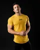 Мужские футболки мужская спортивная футболка мода Классика Классическая обтягивающая дышащая дышащая пота
