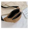 Taillezakken Corduroy Taille Bag Designer Zipper Chest Tas Sport Travel Girl Belt Baskers Mode Telefoon Taille Pack voor vrouwen 230519
