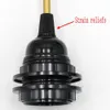 Fixed 007 Lock Wire Cap Lamp Head Chandelier Chassis M10 Threaded Pipe Anti-pull Locking Cable Fixer Locking Buckle Black