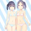 Lingerie giapponese Sexy Erotic Anime Miku Kawaii Mini Bikini Cosplay Reggiseno Lolita a righe bianche blu Reggiseno intimo donna Set reggiseni312c