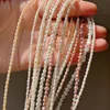 Colliers Mini petit collier de perles baroques col court petit brin élégant véritable naturel perle d'eau douce collier ras du cou bijoux femmes