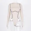 حللا المرأة رومبيات الشتاء نساء مثير bodysuit bodysuit ربيع khaki الصلبة طويلة الأكمام جسم قمم بذلة 230520